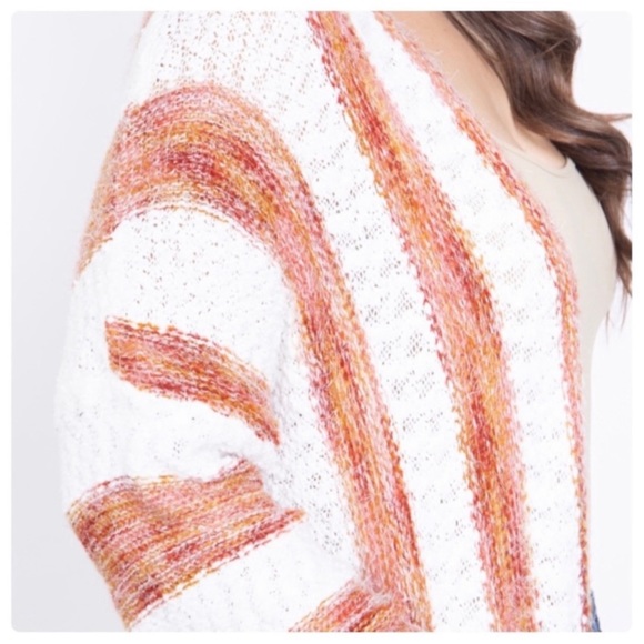 📂 Plus Size Cardigan Popcorn Sweater - Picture 4 of 5